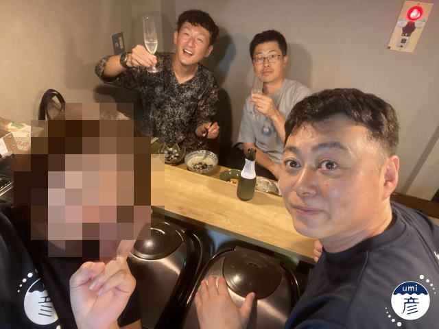 ロバート馬場さんと乾杯♪