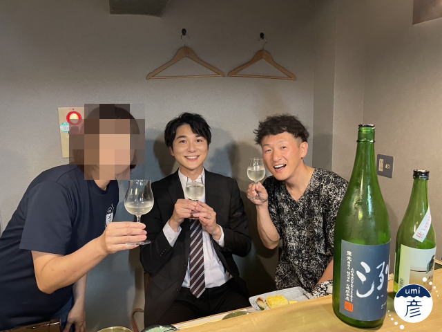 ロバート馬場さんと乾杯♪