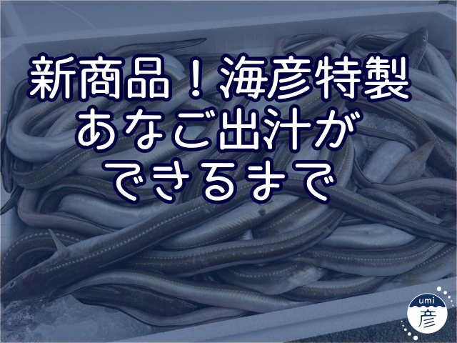 新商品！海彦特製あなご出汁ができるまで