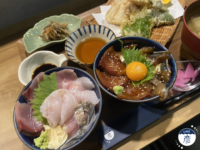 限定５食！海鮮丼と漬け丼＆天ぷらの豪華ランチ「海幸御膳」！